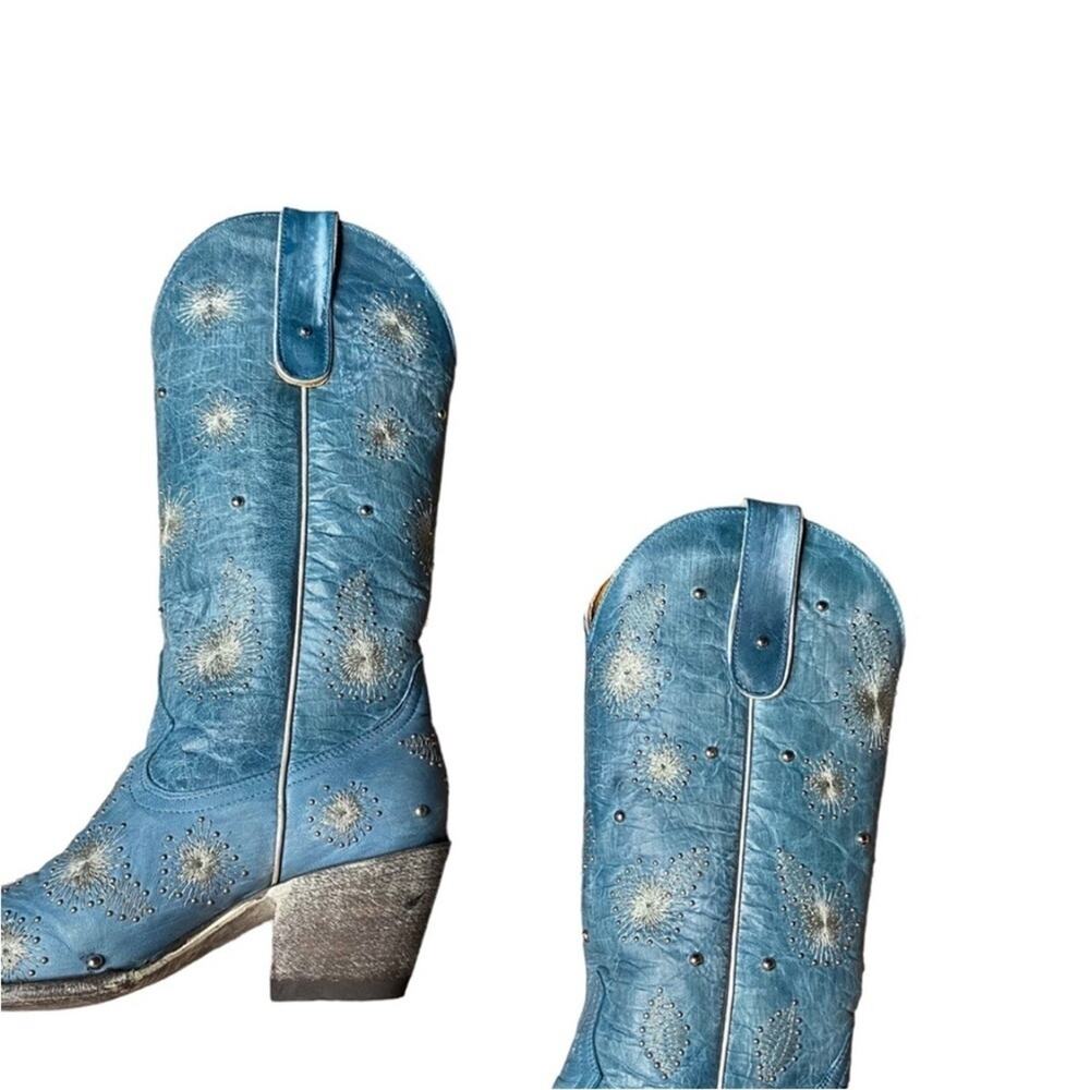 Old Gringo Epifania Blue Studded Snow western cowboy Boots L1423-2 - Picture 7 of 13